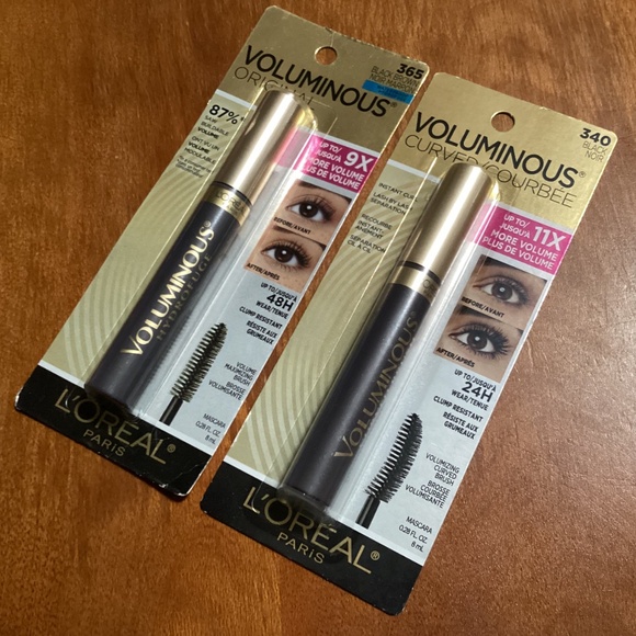 Loreal Paris Voluminous Original 365 Black Brown/Curved 340 Black Noir Mascara - Picture 6 of 8